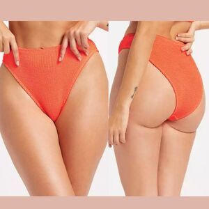 NEW Good American [‎ 5/6 ] Always Fits Good Waist Cheeky Bottoms Hot Coral 6377